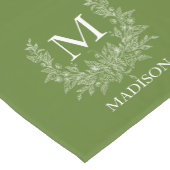 Personalisiertes Monogramm Kurzer Tischläufer (Ecke)