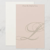 Personalisiertes Monogramm L Briefpapier (Vorne/Hinten)