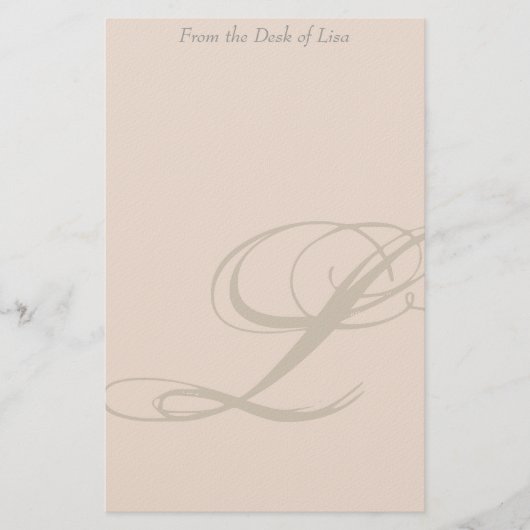 Personalisiertes Monogramm L Briefpapier (Vorderseite)