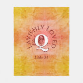 Personalisiertes Monogramm LAVISTIV LIEBT Christli Fleecedecke (Vorderseite)