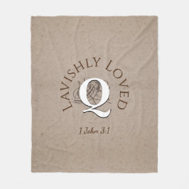 Personalisiertes Monogramm LAVISTIV LIEBT Christli Fleecedecke