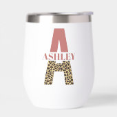 Personalisiertes Monogramm Letter A Pink Leopard-D (Links)