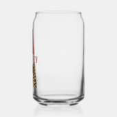 Personalisiertes Monogramm Letter A Pink Leopard-D Dosenglas (Links)