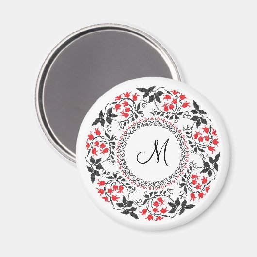 Personalisiertes Monogramm Magnet (Vorderseite/Rückseite)