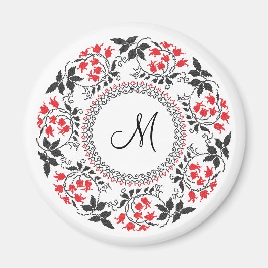 Personalisiertes Monogramm Magnet (Vorne)