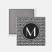 Personalisiertes Monogramm Magnet (Vorderseite/Rückseite)
