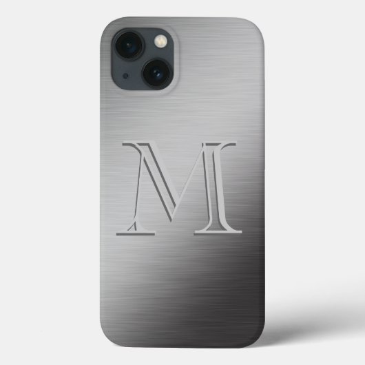 Personalisiertes Monogramm Metalloptik Case-Mate iPhone Hülle (Rückseite)