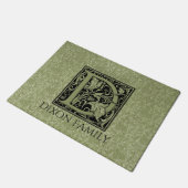 Personalisiertes Monogramm mit dem Anfangsbuchstab Fußmatte (Schrägansicht)