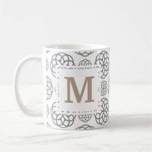 Personalisiertes Monogramm mit geometrischem Muste Kaffeetasse