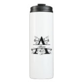 Personalisiertes Monogramm mit Name (A) Thermosbecher (Vorderseite)