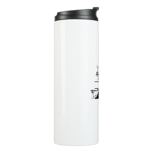 Personalisiertes Monogramm mit Name (A) Thermosbecher (Nach links gedreht)