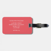 Personalisiertes Monogramm mit Punkten Gepäckanhänger (Rückseite horizontal)