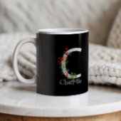 Personalisiertes Monogramm mit Roter Wasserfarbe Kaffeetasse