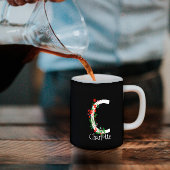 Personalisiertes Monogramm mit Roter Wasserfarbe Kaffeetasse
