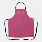 Personalisiertes Monogramm Modern Rosa Schürze (Vorderseite)
