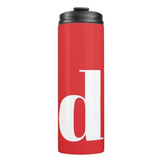 Personalisiertes Monogramm Modern Simple Thermosbecher (Vorderseite)