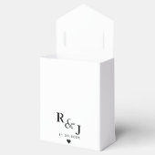 Personalisiertes Monogramm Moderne Hochzeit Geschenkschachtel (Geöffnet)