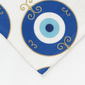 Personalisiertes Monogramm Modernes Böser Blick Mu Fleecedecke (Ecke)