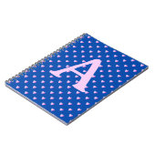 Personalisiertes Monogramm Modernes Herzmuster Notizblock (Linke Seite)