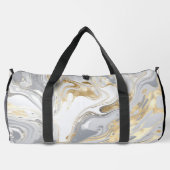Personalisiertes Monogramm Modernes Marmor Duffle Bag (Rückseite)