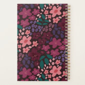 Personalisiertes Monogramm Moody Floral Planer (Rückseite)