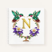Personalisiertes Monogramm N Hochzeitsgeschenk Kol Notizblock (Vorderseite)