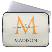 Personalisiertes Monogramm & Name Laptopschutzhülle (Vorderseite)
