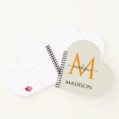 Personalisiertes Monogramm & Name Notizblock (Innenseite)