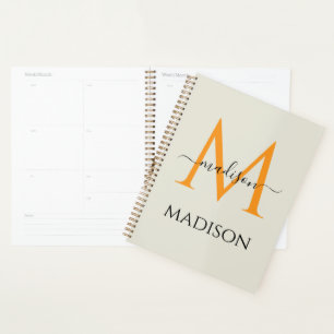 Personalisiertes Monogramm & Name Planer