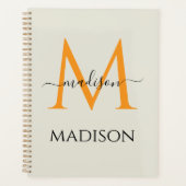 Personalisiertes Monogramm & Name Planer (Vorderseite)