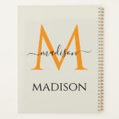 Personalisiertes Monogramm & Name Planer (Rückseite)