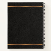 Personalisiertes Monogramm-Namensjournal für Rezep Notizblock (Rückseite)