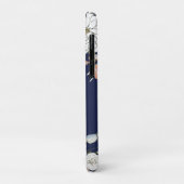 Personalisiertes Monogramm Navy Blink Pink Blue Fl Case-Mate iPhone Hülle (Hinten/Links)