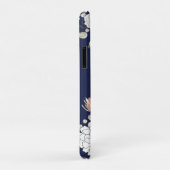 Personalisiertes Monogramm Navy Blink Pink Blue Fl Case-Mate iPhone Hülle (Hinten/Rechts)