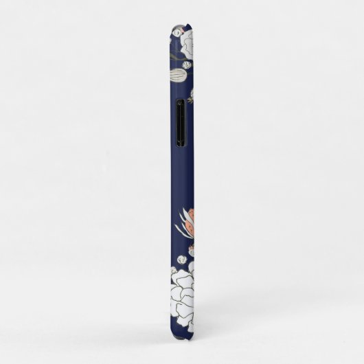 Personalisiertes Monogramm Navy Blink Pink Blue Fl Case-Mate iPhone Hülle (Hinten/Rechts)