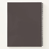 Personalisiertes Monogramm-Notebook in Braun und B Notizblock (Rückseite)