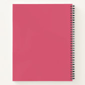 Personalisiertes Monogramm-Notebook in Rosa und Ro Notizblock (Rückseite)