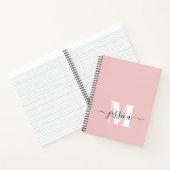Personalisiertes Monogramm-Notebook in Rosa und We Notizblock (Innenseite)