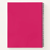Personalisiertes Monogramm-Notebook mit Hot-Pink u Notizblock (Rückseite)