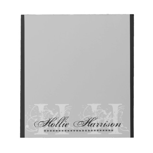 Personalisiertes Monogramm: Notepad Notizblock (Vorderseite)