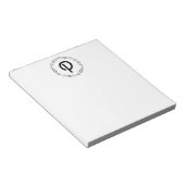 Personalisiertes Monogramm Notepad Notizblock (angewinkelt)