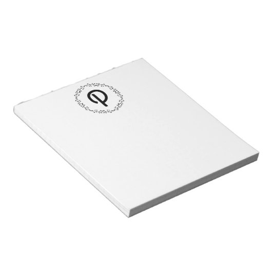 Personalisiertes Monogramm Notepad Notizblock (angewinkelt)