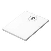 Personalisiertes Monogramm Notepad Notizblock (Rotiert)