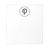 Personalisiertes Monogramm Notepad Notizblock (Vorderseite)
