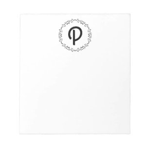 Personalisiertes Monogramm Notepad Notizblock