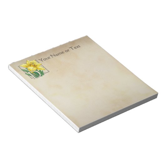 Personalisiertes Monogramm Notizblock (angewinkelt)