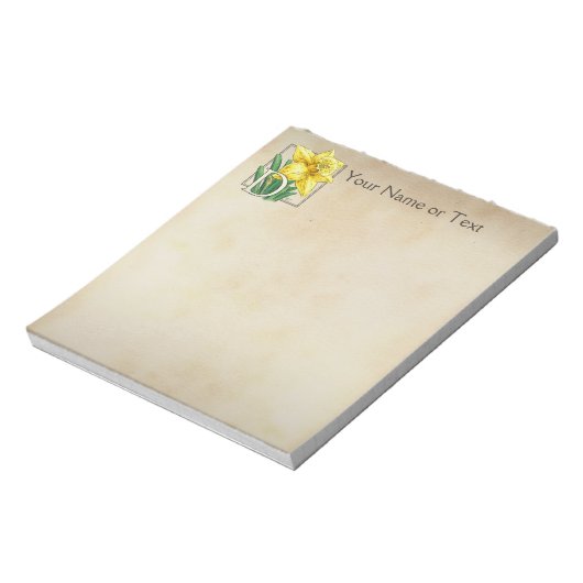 Personalisiertes Monogramm Notizblock (Rotiert)