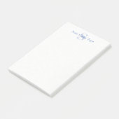 Personalisiertes Monogramm-Notizblock-Post-it-Note Post-it Klebezettel (angewinkelt)