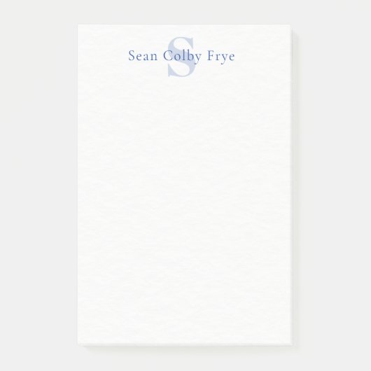 Personalisiertes Monogramm-Notizblock-Post-it-Note Post-it Klebezettel (Vorderseite)