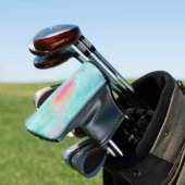 Personalisiertes Monogramm Ocean Joyride Blau Türk Golf Headcover (In Situ)